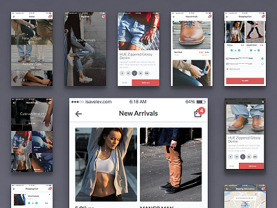 Ecommerce iOS screens app design ecommerce ios iphone mobile photoshop psd sketch template ui kit