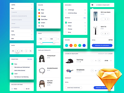 Ecommerce sidebar widgets ecommerce photoshop psd sidebar sketch template ui kit web design website widget