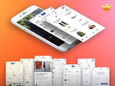 Aware Mobile UI/UX Kit app design ios iphone mobile prototyping sketch ui kit user experience user interface