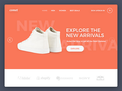Comet header by Visual Hierarchy on Dribbble