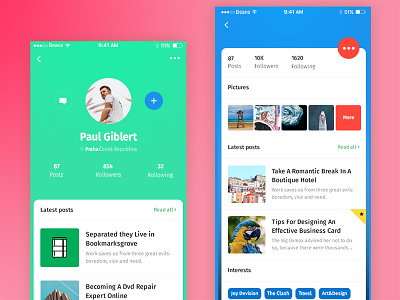 Let's play with Glue ios iphone latest mobile photoshop profile psd sketch template ui kit