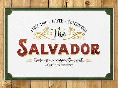 The Salvador calligraphy font handcrafted sans serif type typography vintage