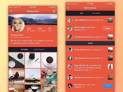 Preparing our color schemes for autumn app design ios iphone mobile photoshop sketch ui kit