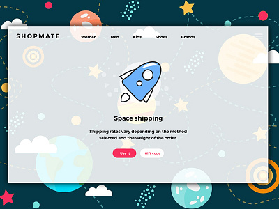 Shopmate hero ecommerce header hero photoshop sketch ui kit web design website