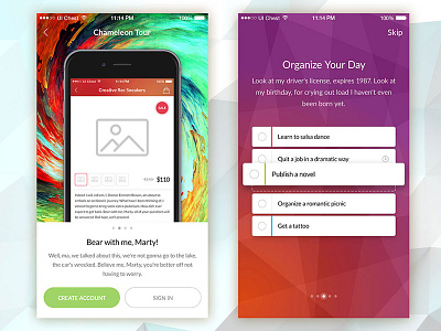 Colors. Many, many colors. ios iphone mobile app design photoshop psd sketch template ui kit