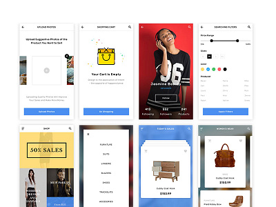 Eight ecommerce ios iphone mobile sketch ui kit