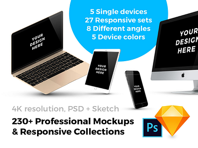 230+ Professional Mockups creative designer mockup