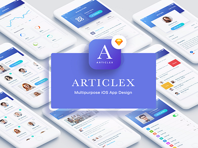 Articlex Multipurpose iOS App Design animation creative design designer graphic design ui