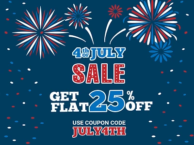 4th July Sale animation creative design designer graphic design mockup ui