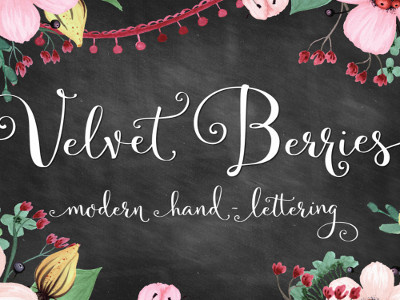 Velvetberries Handmade Script font handmade