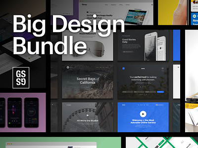 [95% OFF] Big Design Bundle – UI Kits, Wireframes, Mockups