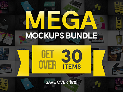 Mega Mockups Bundle – 30 Handcrafted Mockups