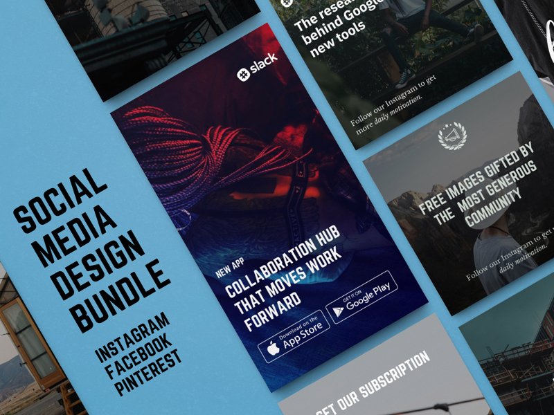 Pablo: Social Media Bundle bundle design facebook illustration instagram social social media template