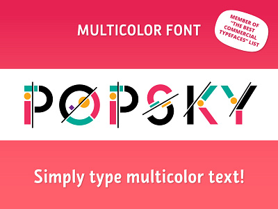 Popsky Multicolor Font creative font lettering multicolor typeface typo typography