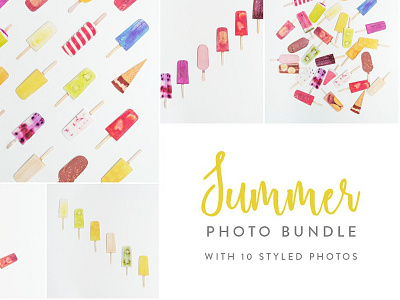 Summer Photo Bundle Ice Lollies bundle graphics ice ice lollies lollies photo summer