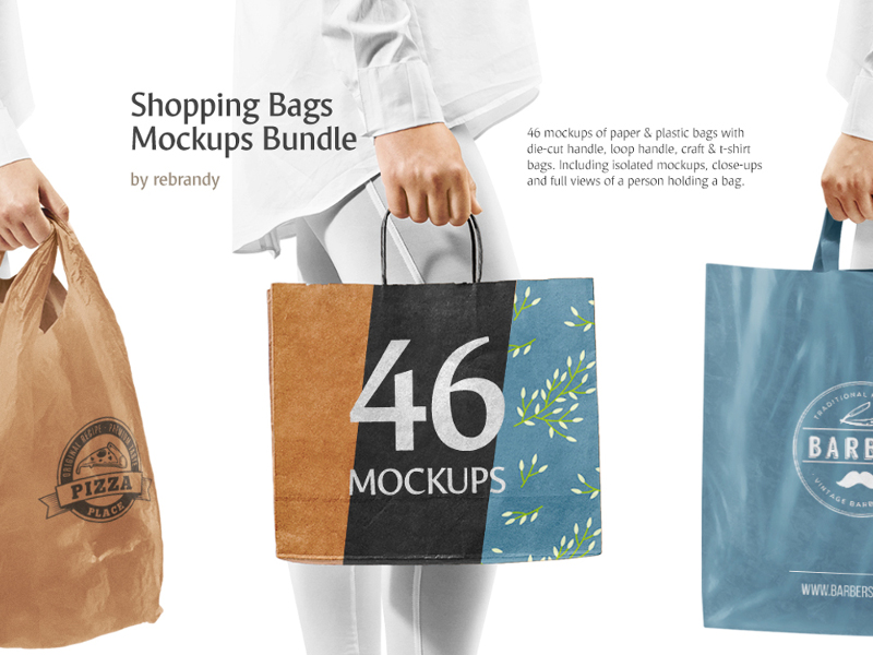 Shopping Bags Mockups Bundle   Visual Hierarchy | Shopping Bag Mockup