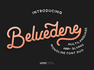 Belvedere Monoline Font Duo design font font duo gylph lettering monoline multilanguage sans serif script type typography vintage