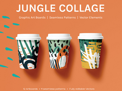 Jungle Collage - Artboards + Seamless Patterns