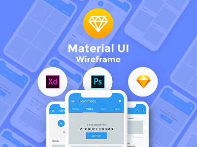 Baseframe – Wireframe UI KIT 130+ Sketch – XD – PSD Template baseframe material photoshop psd sketch template ui kit wireframe