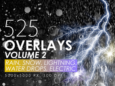 525 Rain, Snow, Lightning Overlays background design electric flash graphic design lightning overlay overlays rain snow vfx visual effects water drops