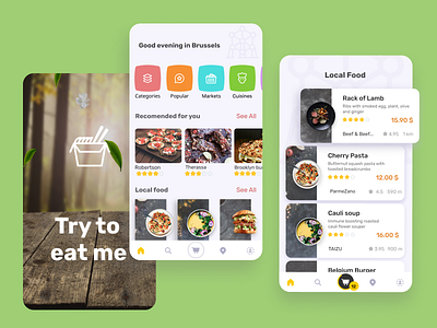 EATme app app design ui ux