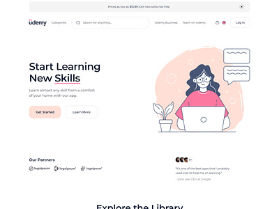 E-learning Platform Landing Page