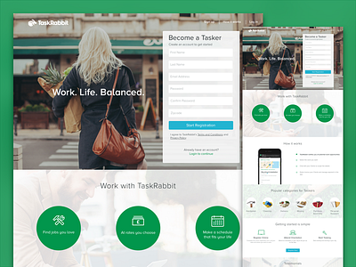 Become A Tasker Landing Page landing page web