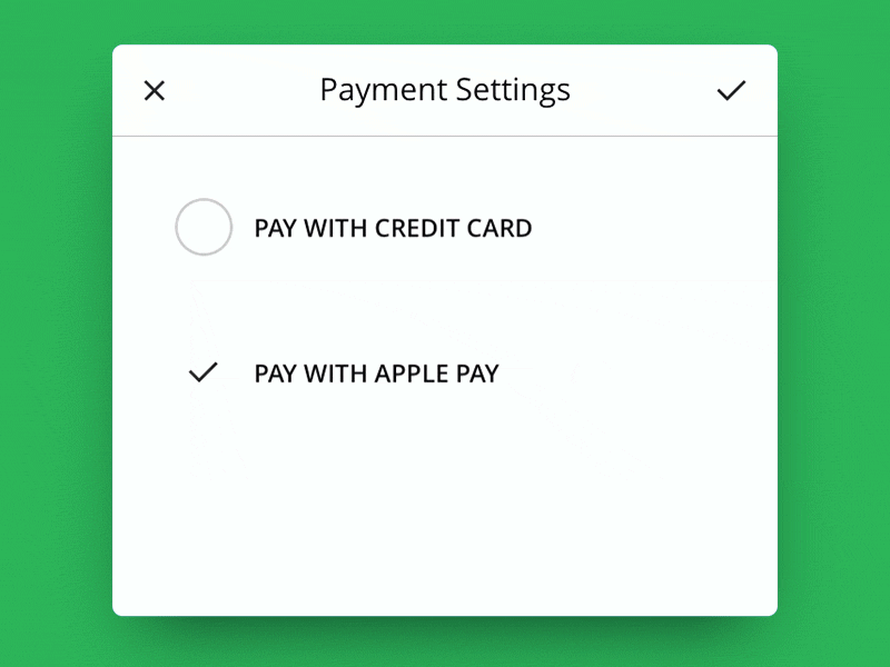 Payment Settings app credit card design form input mobile payment ui ux