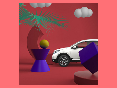 HONDA SPACE 3d abstract animation colors motion