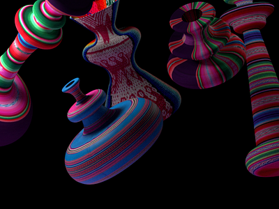 Almas Aymaras flotantes 3d 3d art abstract art direction art direction design colors debut geometry motion texture