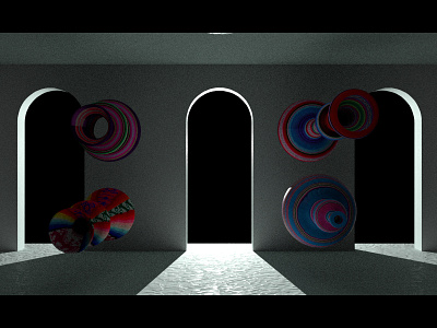 DESIERTO 3d abstract animation colors debut geometry illustration loop motion texture