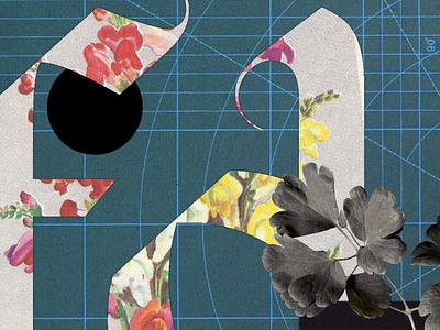 Flores del jardín 2d abstract colors debut design geometry illustration texture typogaphy