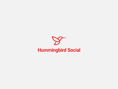 Hummingbird Social logo bird brand branding graphic design humming hummingbird logo logodesign logotype typography