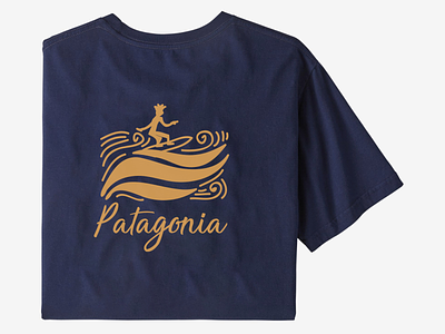Patagonia t-shirt #1 branding illustration illustration digital illustrator patagonia surf surface design surfing t shirt t shirt design t shirt illustration
