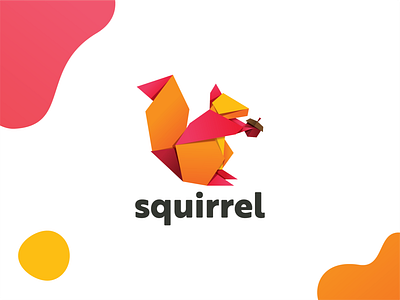 Squirrel - Origami Logo