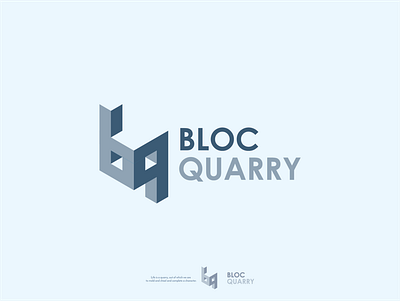 BLOC QUARRY 3d adobe animation branding company logo creativity design geometric graphic design illustration illustrator logo motion graphics phencils photoshop ui vector