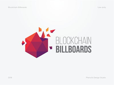 BLOCKCHAIN BILLBOARDS 3d animation billboards branding company logo creative design geometric graphic design illustration logo minimal motion graphics phencils polygonal polygonal logo ui vector