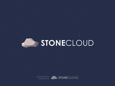 Stone Cloud - Low Polygonal Logo