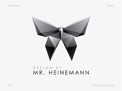 DESIGN BY MR. HEINEMANN 3d adobe animation branding butterfly company logo creative design geometric graphic design illustration illustrator logo motion graphics phencils photoshop polygonal logo procreate ui vector