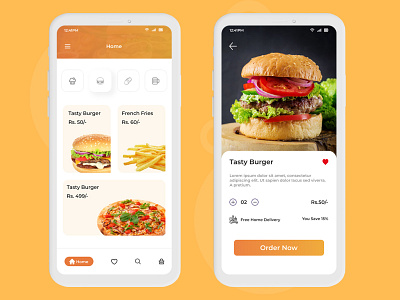 Home Page for FOOD Delivery app app branding delivery app design food foodapp home page illustration logo mobile mobile app new photoshop ui ux