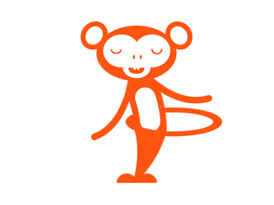 Hula chimp. animation chimp hoop hula illustration joseph loader melhuish monkey naughty pre