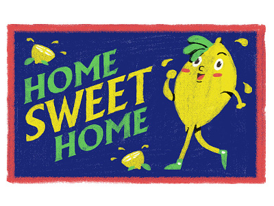 A nice homely brand of Lemonade character design illustration label lemonade sticker