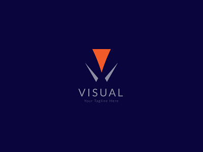 Visual Minimal Logo branding branding design design agency logo minimal minimal logo vector visual minimal logo visual minimal logo