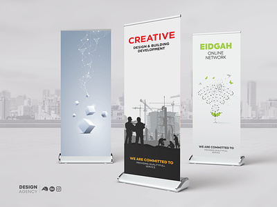 Roll-up Banner for Creative design & Building Development banner design branding design agency graphic design pod banner premium roll up banner print banner design rollup banner stand banner