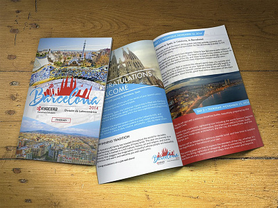 Kyocera LAD Tour Booklet barcelona booklet branding brochure colorful logo print spain travel