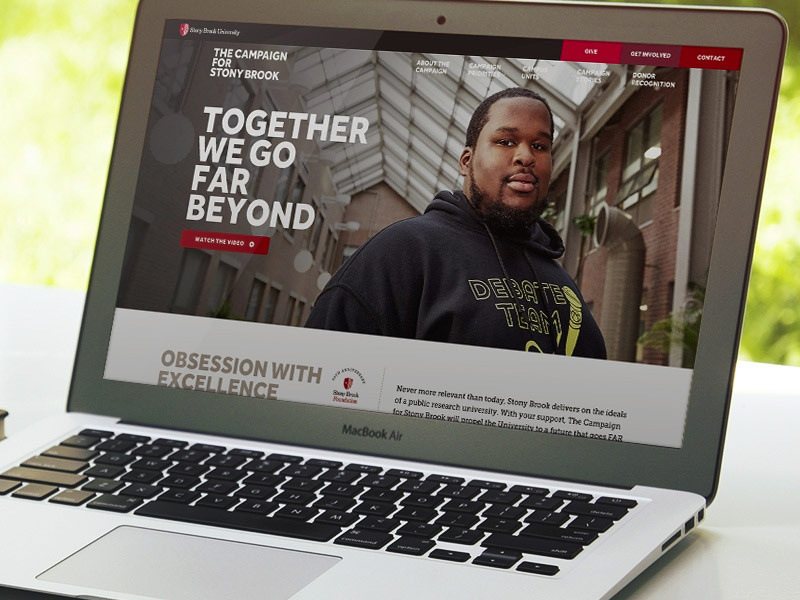 Campaign for Stony Brook University Website web campaign university college higher ed layout website