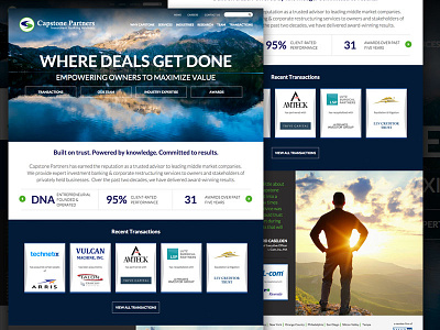 Capstone Partners Homepage financial layout web web design website