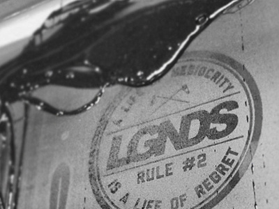 LGNDS "Rule #2" Graphic branding clothing lgnds logo press printing