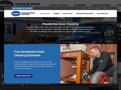 John's Drains Development drain cleaning layout web web design