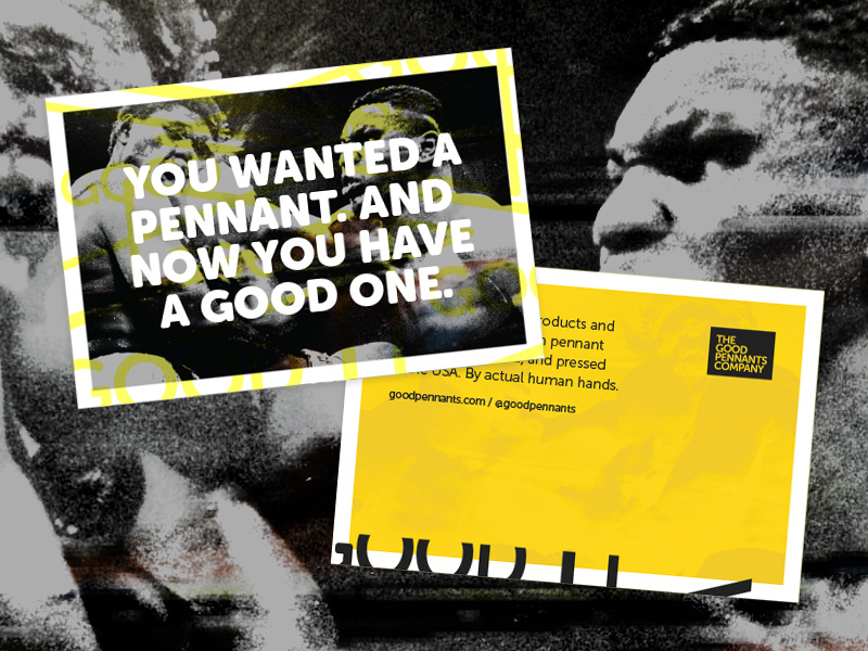Good Pennants Postcards yellow mike tyson good pennants print post cards postcards